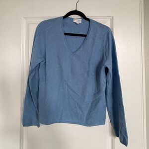 Charter Club Light Blue V-Neck Sweater